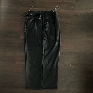 Entro Black Tie-Waist Pants